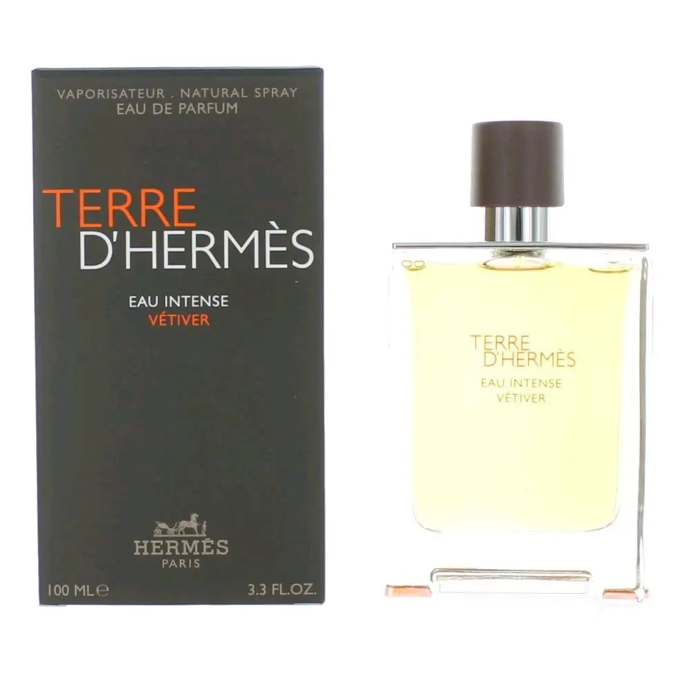 Terre D`hermes Eau Intense Vetiver by Hermes 3.3 oz Edp Spray For Men
