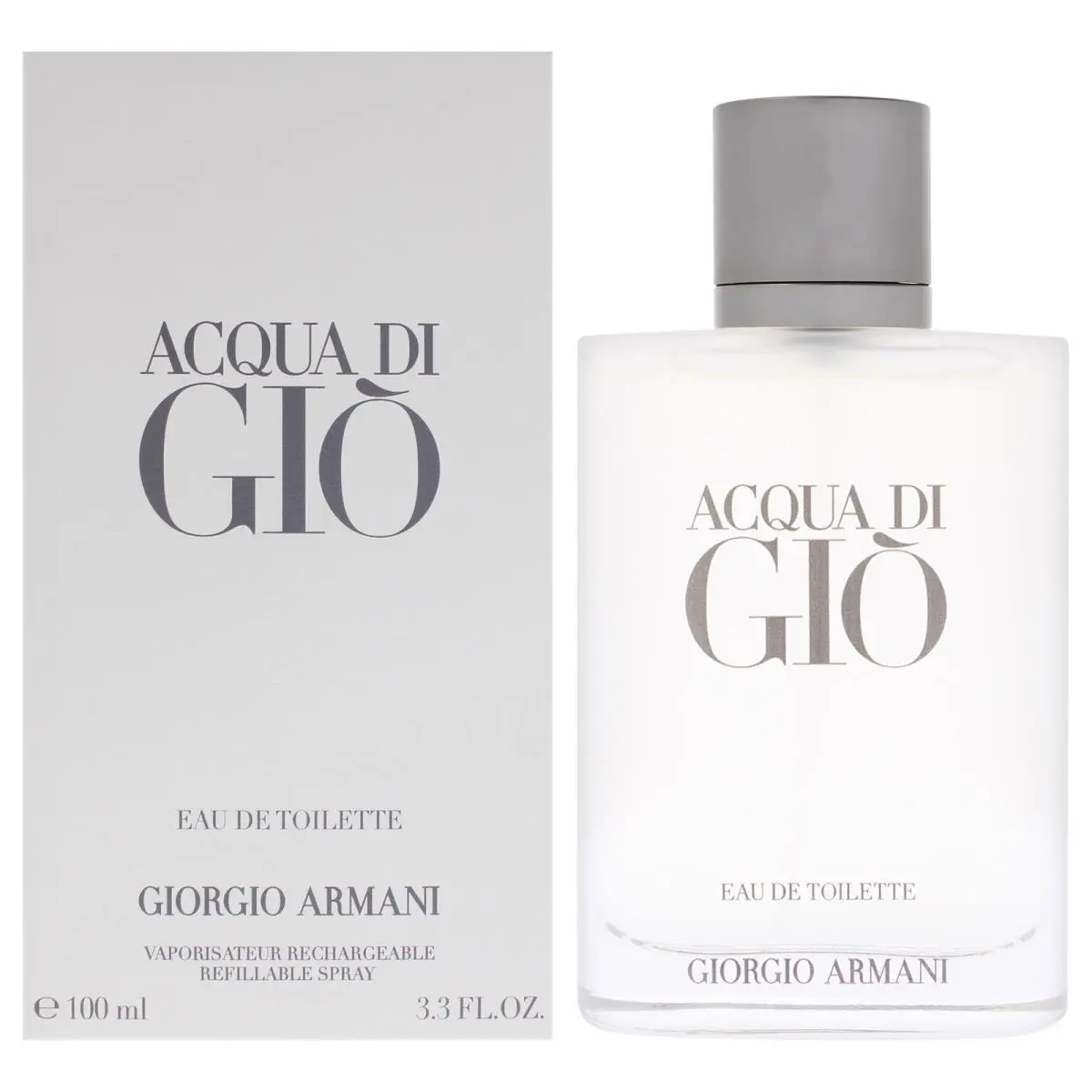 Acqua Di Gio by Giorgio Armani For Men - 3.4 oz Edt Spray Refillable