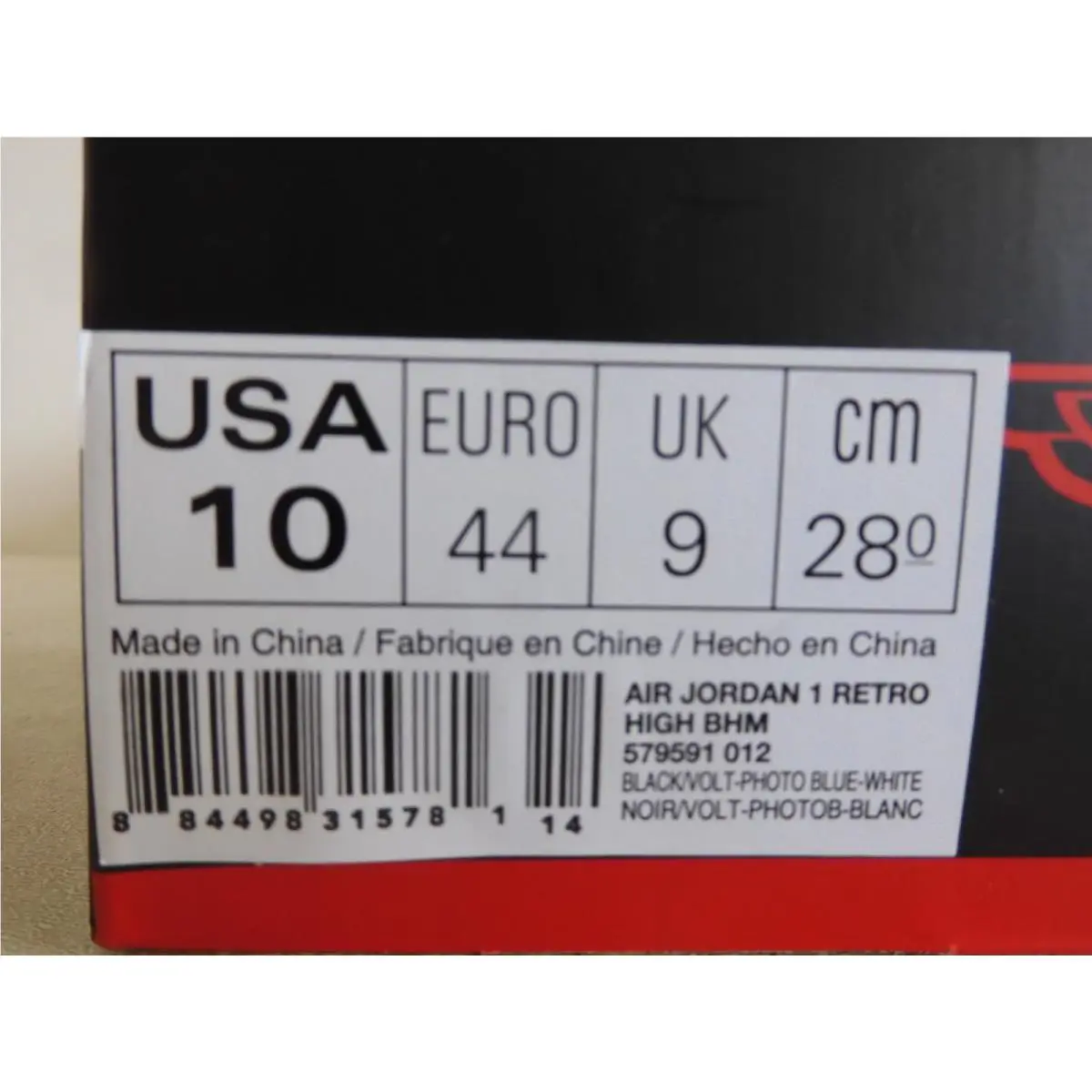 Nike shoes - Air Jordan 1 - Air - 579591-012 - Black 22