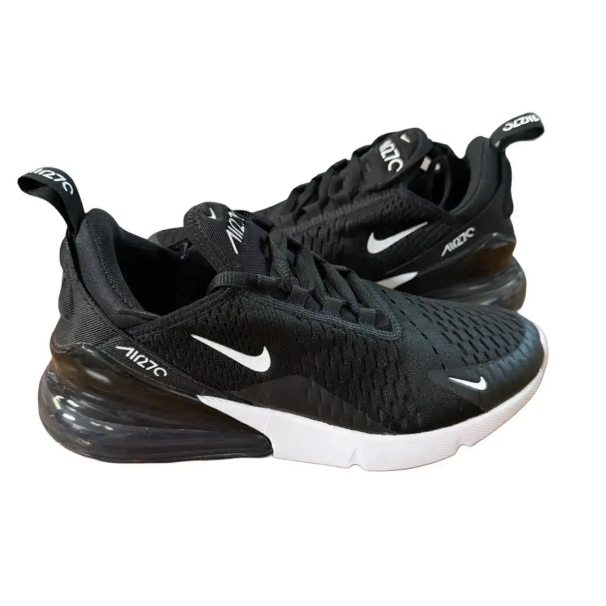 Nike Women`s Air Max 270 Running Shoes Black White