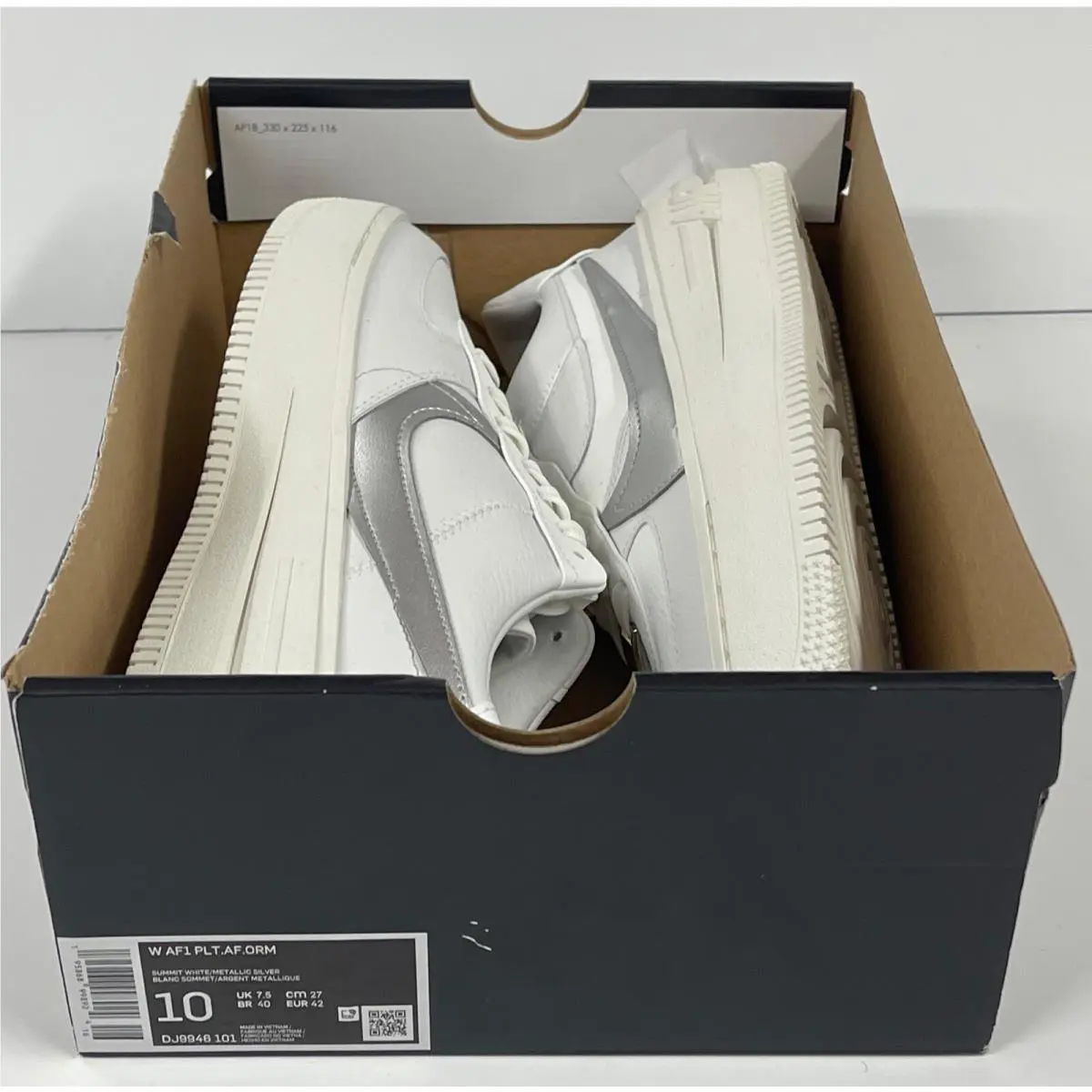 Nike shoes - Nike Air Force 1 - Air Force - DJ9946-101 - White/Silver (UPC: 195868998924) 9