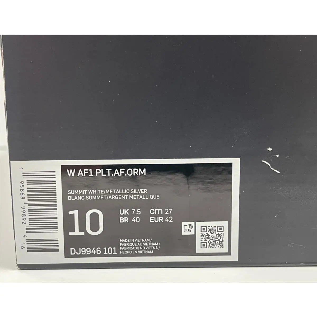 Nike shoes - Nike Air Force 1 - Air Force - DJ9946-101 - White/Silver (UPC: 195868998924) 10