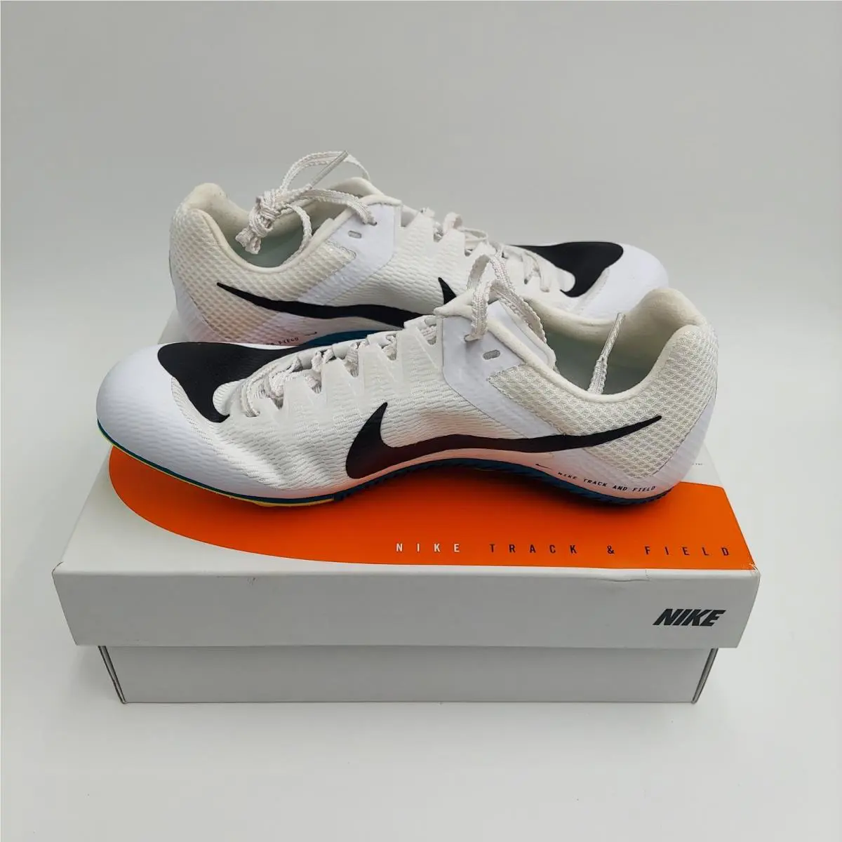 Nike Zoom Rival S 9 Track Spikes Men`s 5.5 Women`s 7 White Black AJ0128-101