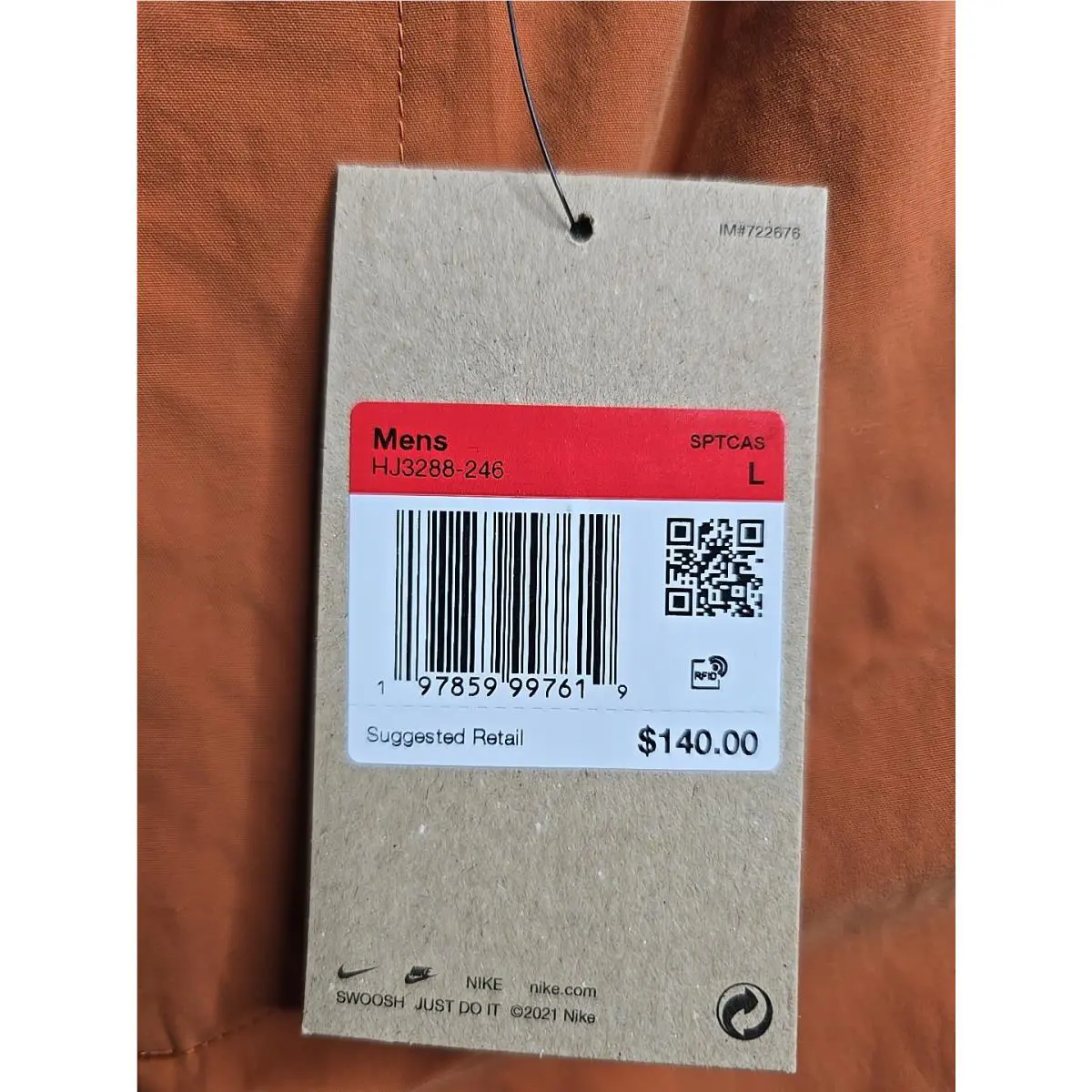 Nike clothing - Nike Project F.R.O.G. - Project - HQ0467717 HJ3288246 - Orange (UPC: 197860037090) 7
