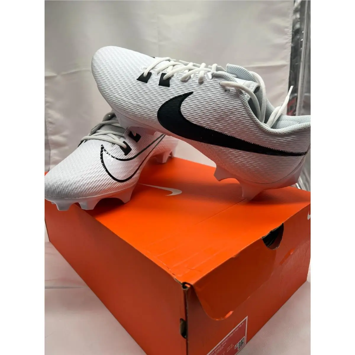Vapor Edge Speed 360 2 WD TB P Football Cleats Mens Size 14 White Black-pla by Nike