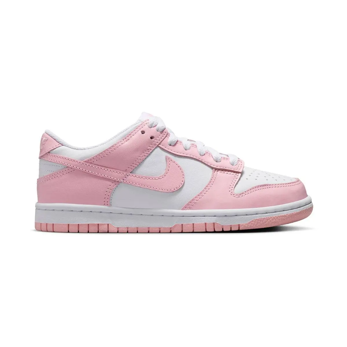 Grd School Nike Dunk Low_white/med Soft Pink-white-white FB9109-125-SIZE 6