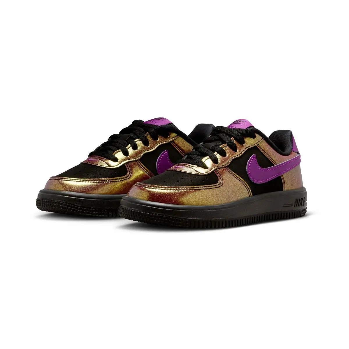 Pre School Nike Force 1 Low LV8 4_BLACK/BOLD Berry IQ2734-001-SIZE 1