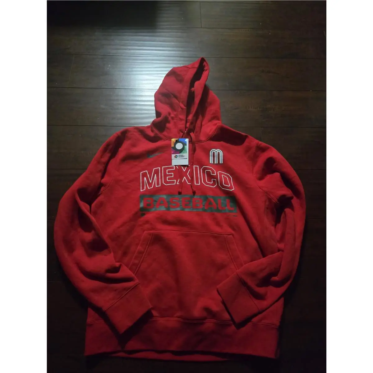 Nike Mexico World Baseball Classic Wbc Red Hoodie Sweatshirt Size Medium