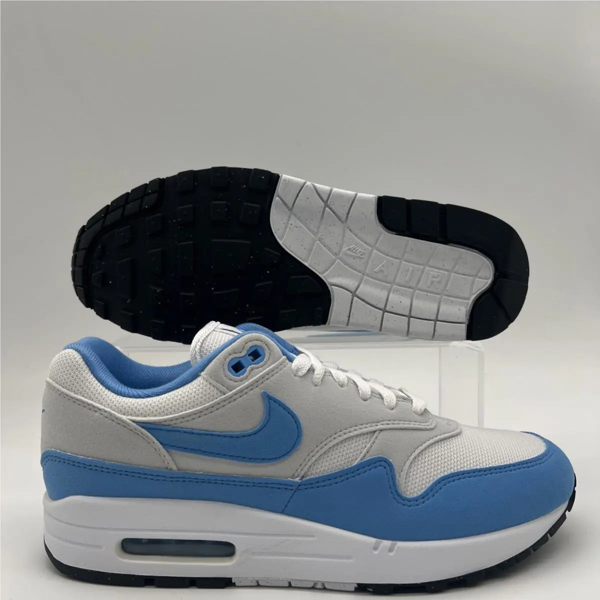 Mens Size 8 Nike Air Max 1 White University Blue Sneakers FD9082 103