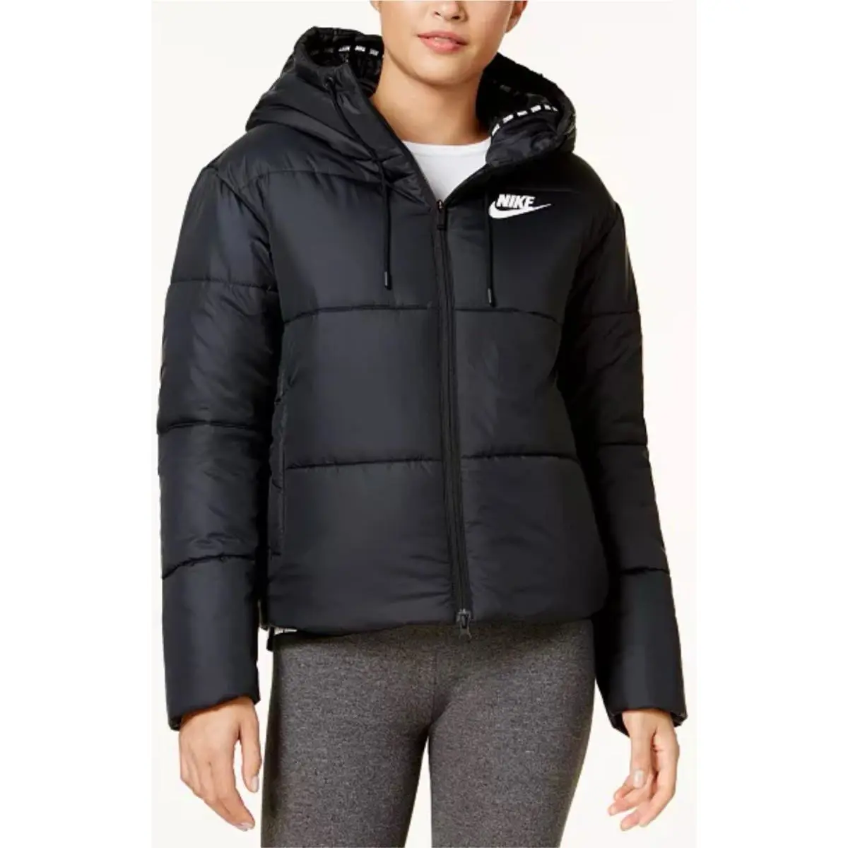 Nike Sample Black Gold Nsw Women’s Full Zip Puffer Jacket CJ7578-011