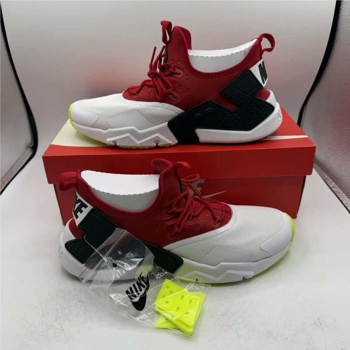 Nike Air Huarache Drift Running Shoes Mens Sz 9 Gym Red/white Sneaker AH7334-601