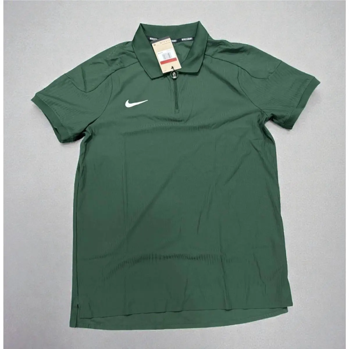 Nike clothing - Nike Court Slam Dri-FIT ADV 1/4 Zip Tennis Polo - HQ0792-341 - Green (UPC: 0197601305730) 0