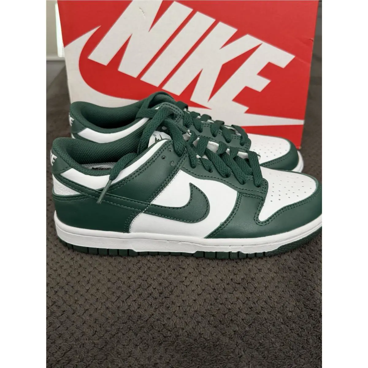 Nike shoes - Nike Dunk Low GS - Dunk Low - Dark Green and White 1