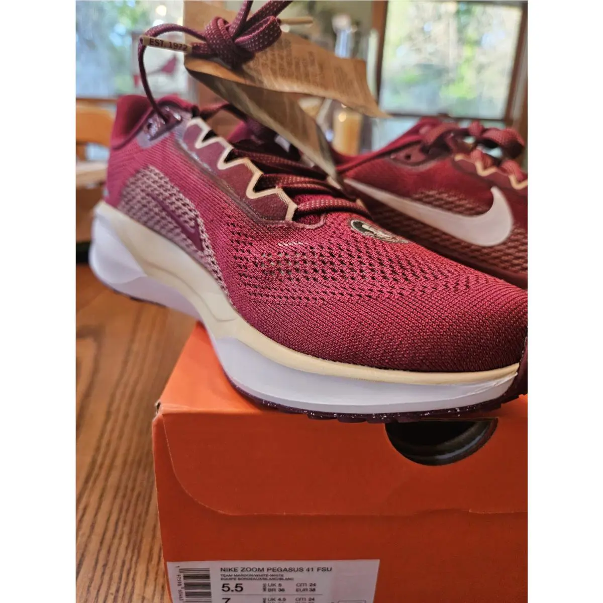 Nike Air Zoom Pegasus 41 Florida State Seminoles Fsu Running Women`s Size 7NWT
