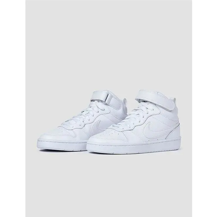 Nike Big Kid Size 4Y Court Borough Mid 2 White CD7782-100