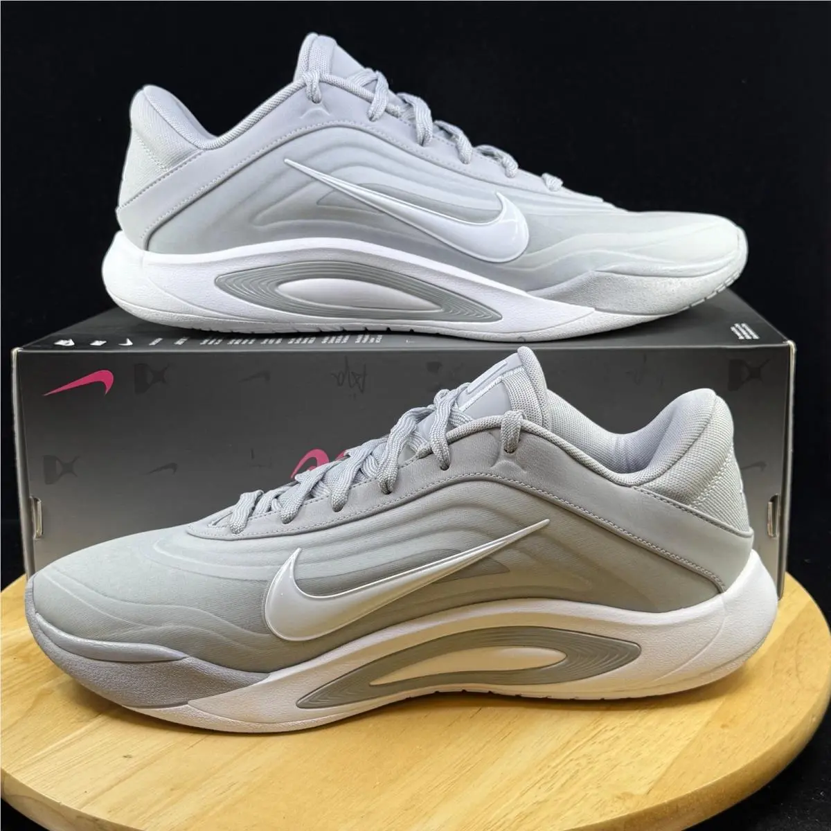 Nike A`one Size 12W/ 10.5M Wolf Grey/white-grey HQ8500-002 Basketball Shoes