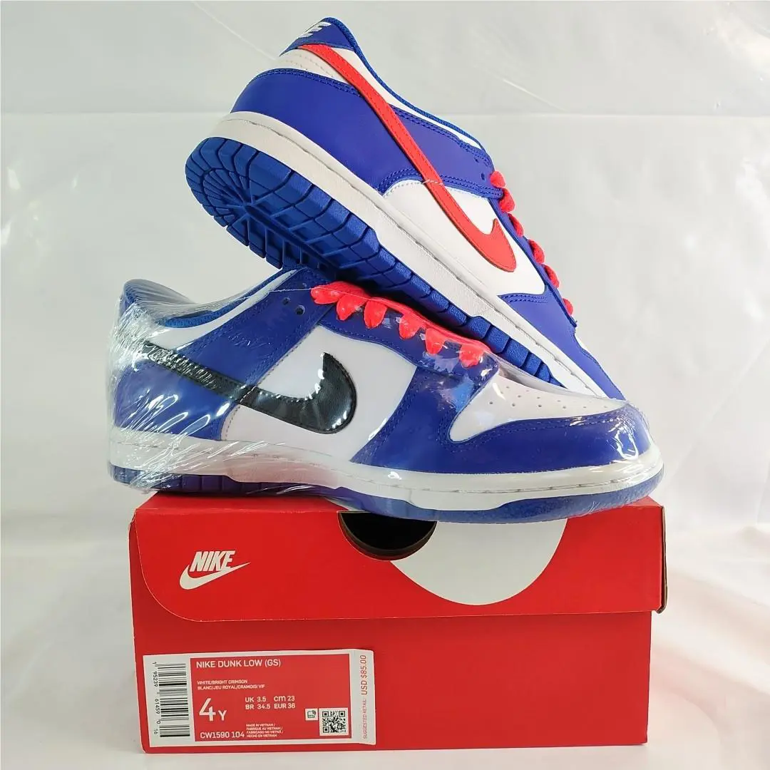 Size 4Y Nike Dunk Low GS Game Royal 2021 CW1590104 Deadstock Blue Orange Broncos