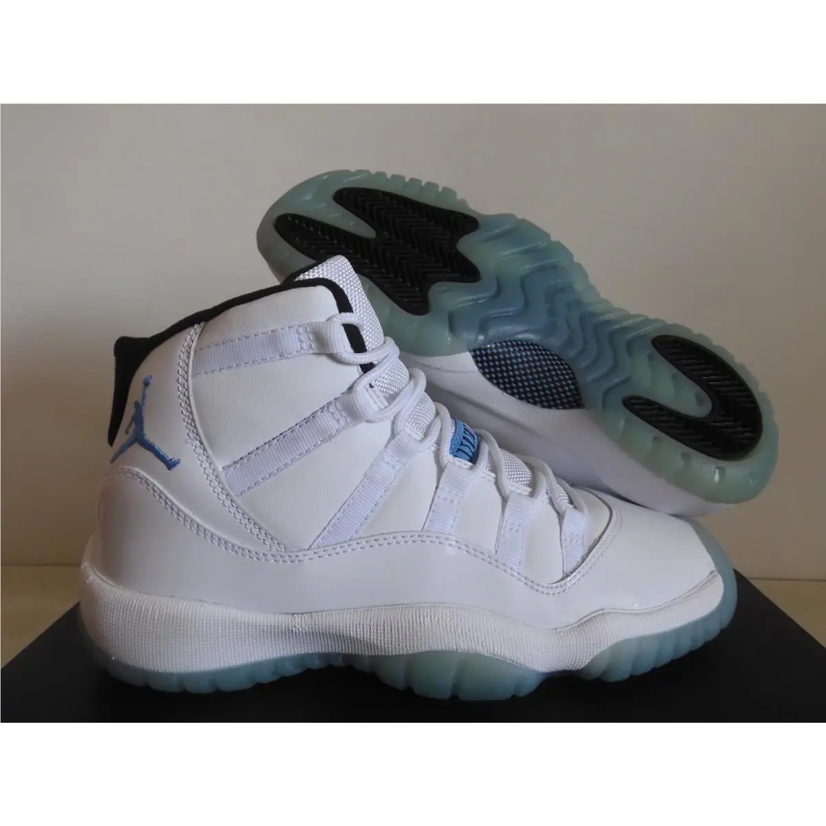 Nike Air Jordan 11 Retro BG White-legend Blue-black Sz 4.5Y 2014 378038-117