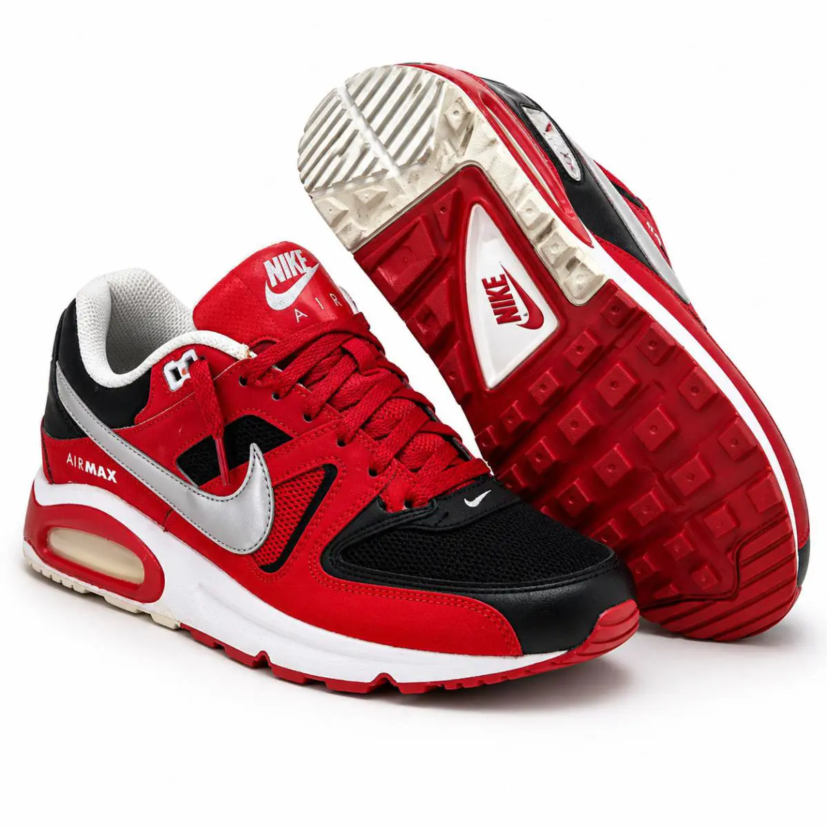 Nike Air Max Command Black Red Silver Men’s Size 8 629993-039