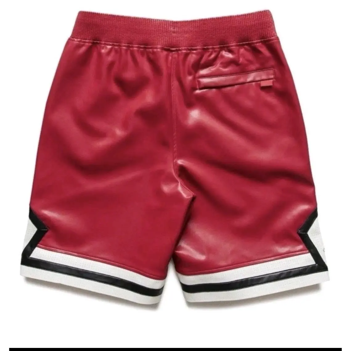 Nike clothing - Air Jordan Faux Leather Diamond Shorts - HV0077-659 - Wings Jordan Red 1