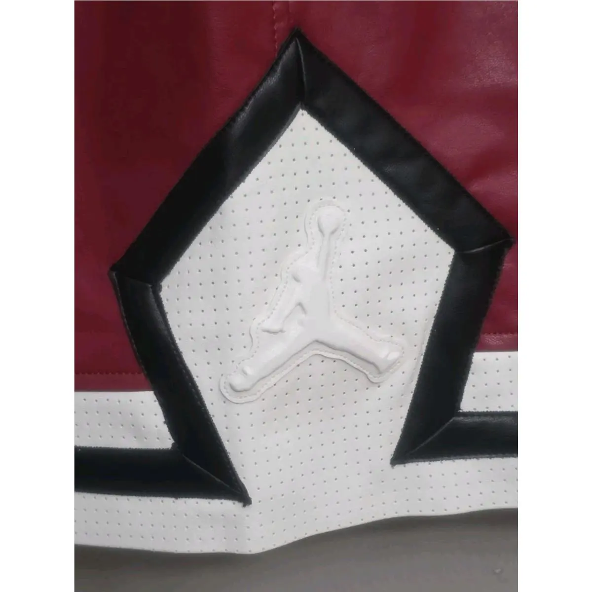 Nike clothing - Air Jordan Faux Leather Diamond Shorts - HV0077-659 - Wings Jordan Red (UPC: 198485197060) 4
