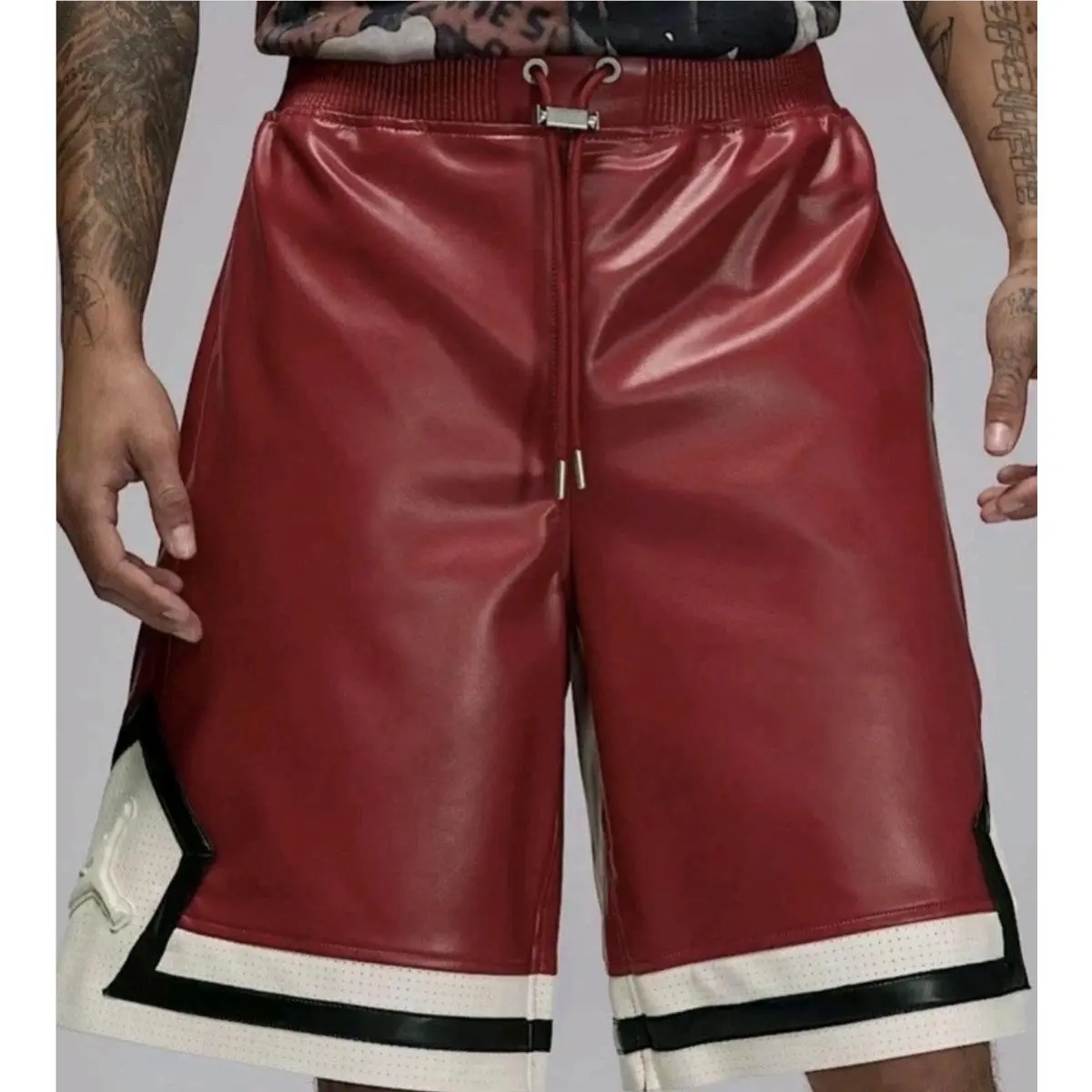 Air Jordan Leather Shorts - Red/black - Mens Size: Xxl HV0077 659 Rare