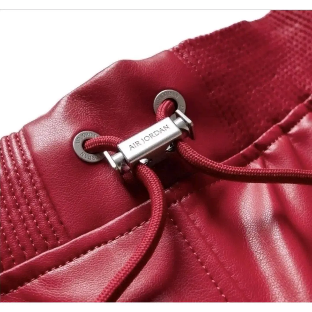 Nike clothing - Air Jordan Faux Leather Diamond Shorts - HV0077-659 - Wings Jordan Red 0