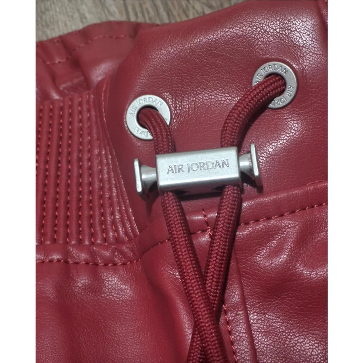 Nike clothing - Air Jordan Faux Leather Diamond Shorts - HV0077-659 - Wings Jordan Red 7