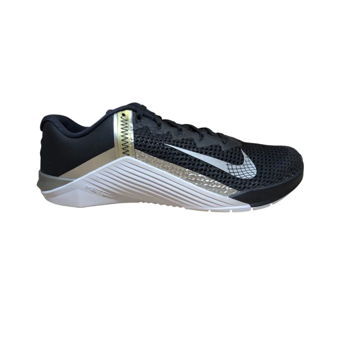Nike Women`s Metcon 6 Workout Shoes - Black/silver - US Size 12 - AT3160-010