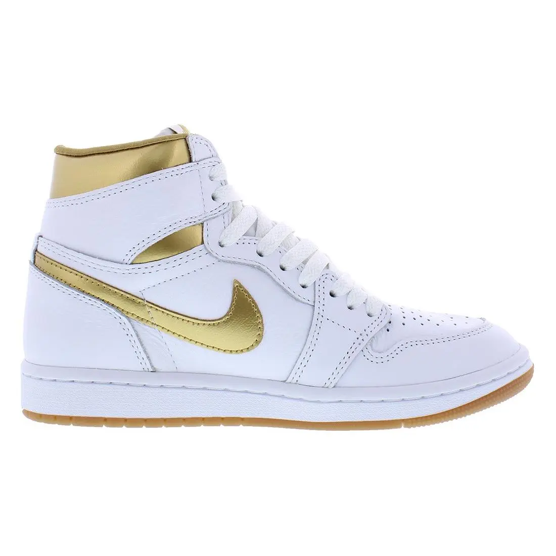 Nike shoes - White/Metallic Gold/Gum Light Brown, Main: White (UPC: 196975541034) 1
