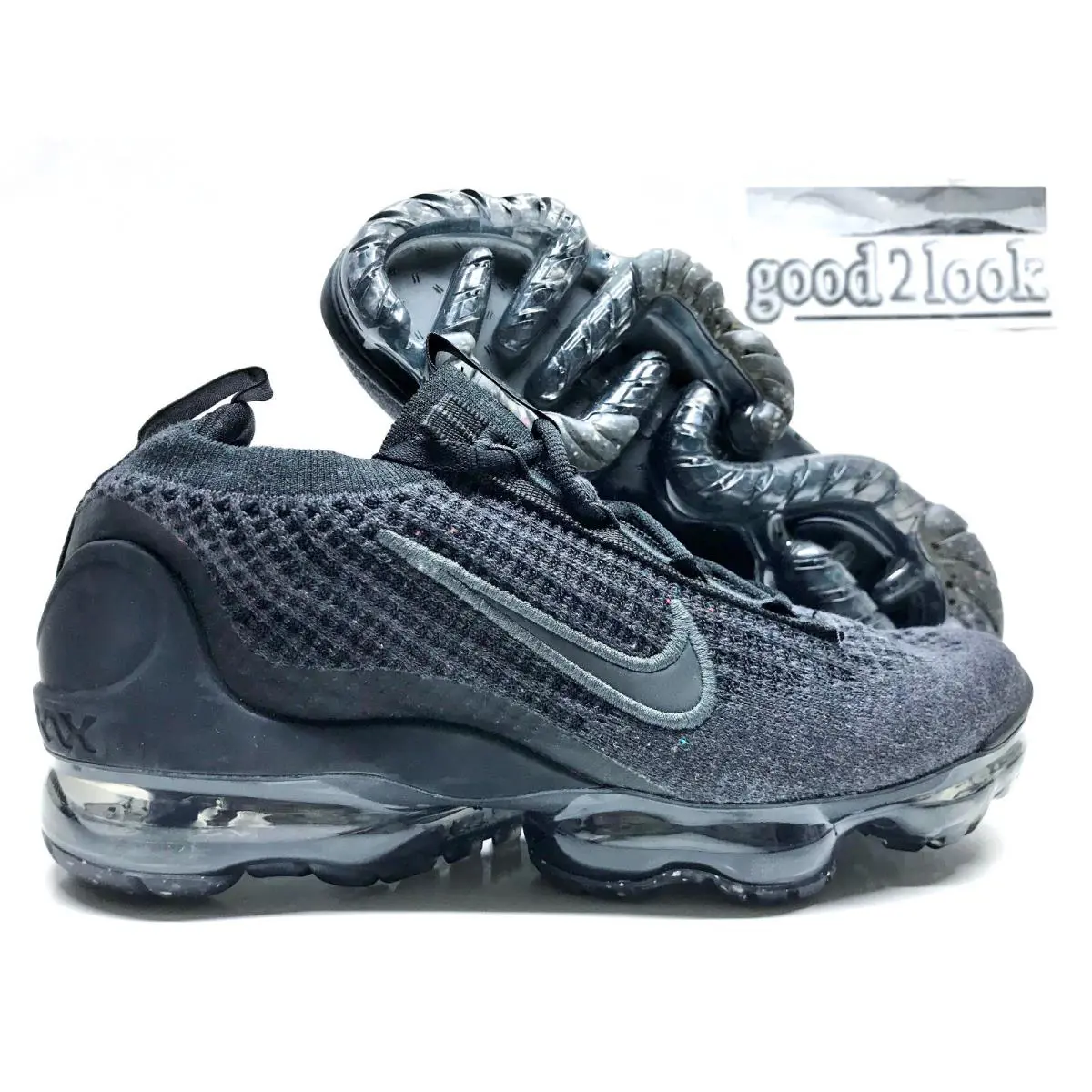 Nike Air Vapormax 2021 FK Flyknit GS Black Size 6Y/WOMEN`S 7.5 DB1550-001