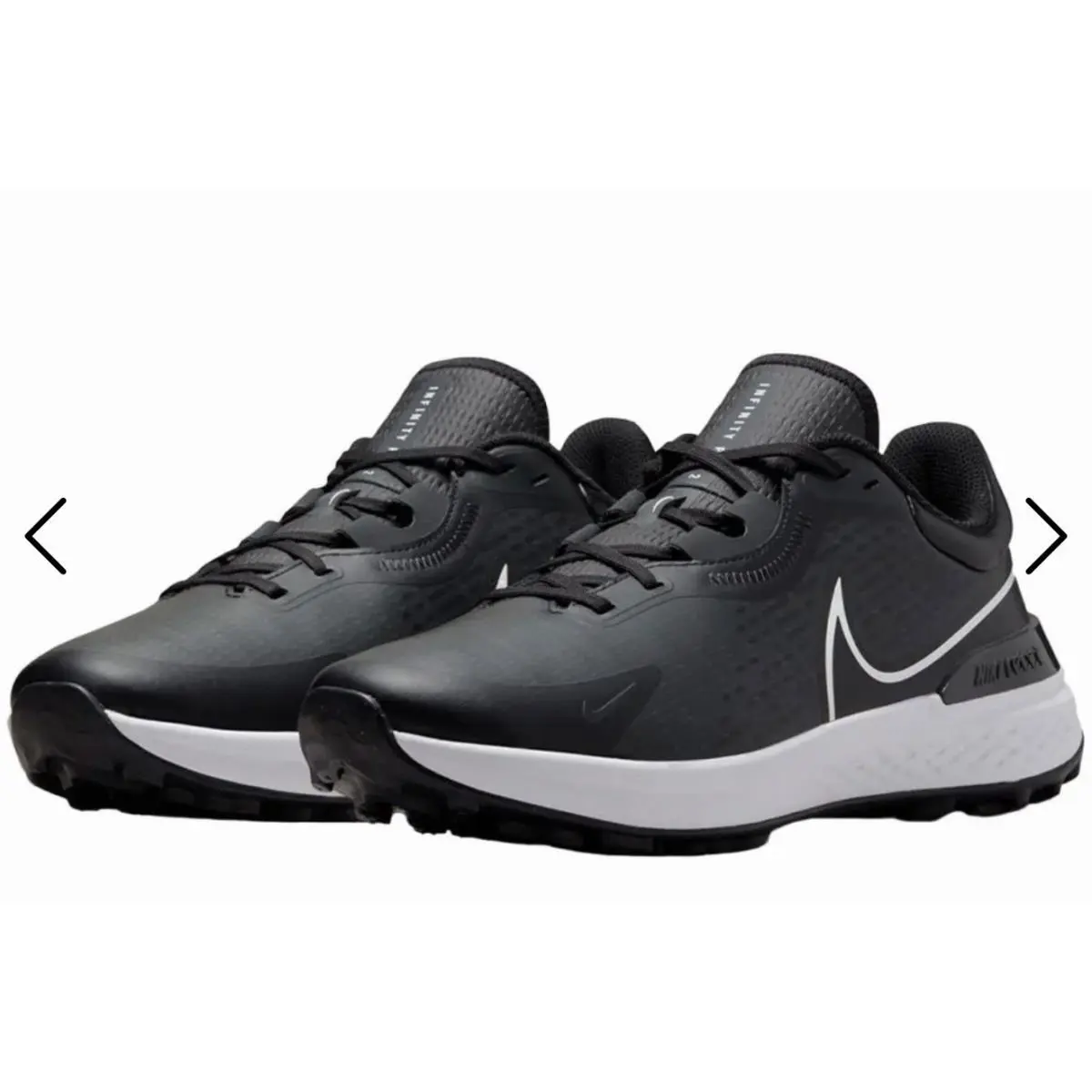 Nike Infinity Pro 2 Men’s Golf Shoes Smoke Grey Black White Size 9.5 Wide