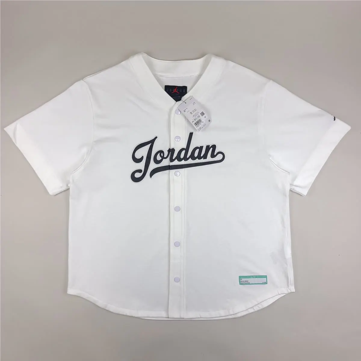 Nike Air Jordan Flight Mvp Baseball Jersey Mens Xxl White Cotton FN4664-100