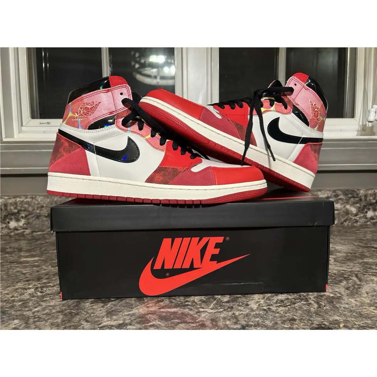 Jordan 1 Retro High OG Spider-man Across The Spider-verse Mens 13 Nike W Box