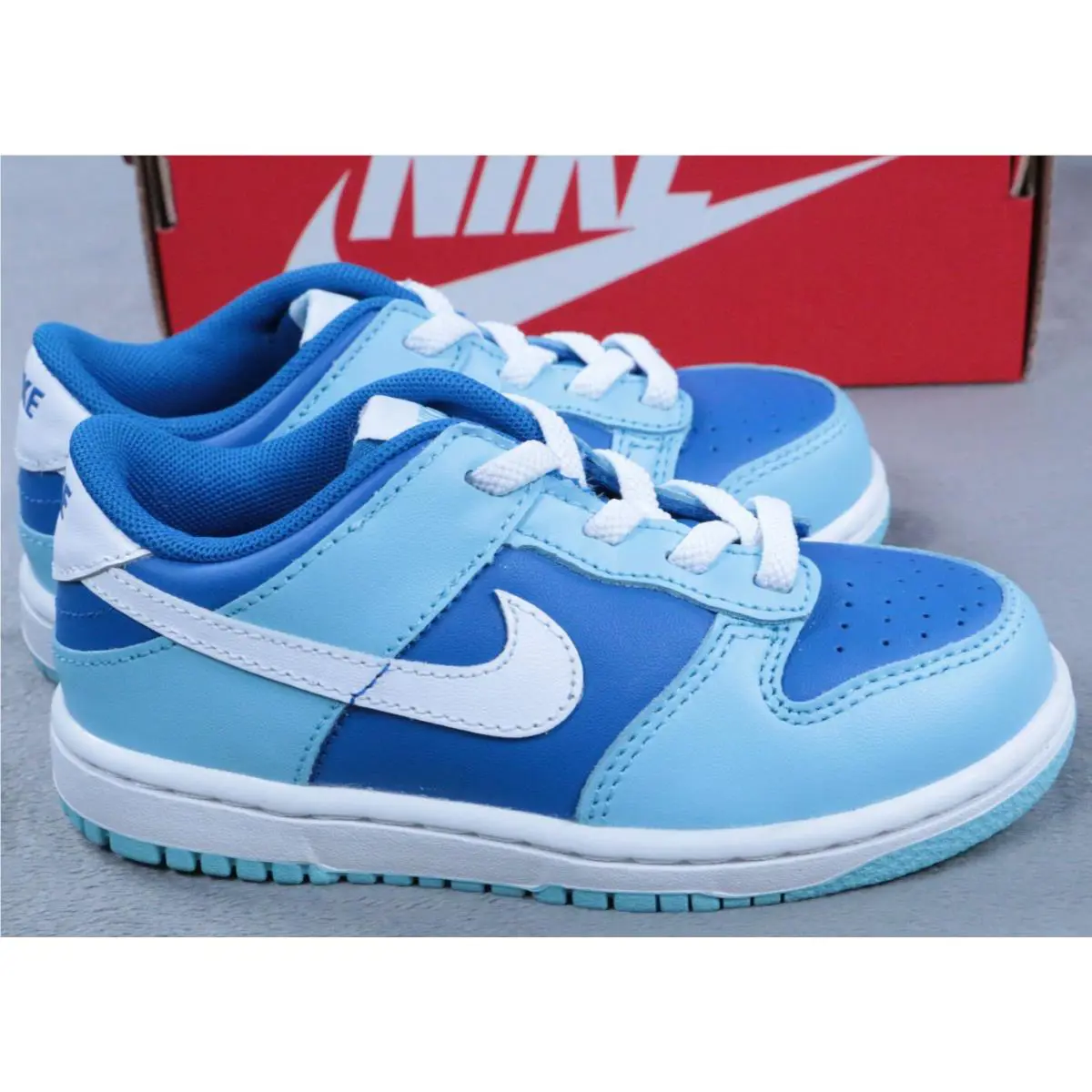 Nike Dunk Low TD Argon Blue Toddler Size 9C DV2634-400 Kids Sneakers