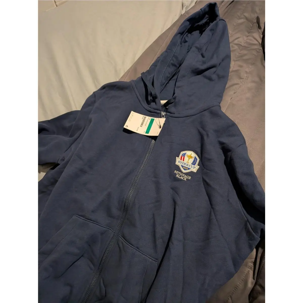 Nike Navy Fleece FZ Hoodie.ryder Cup Bethpage Black 2025.XL