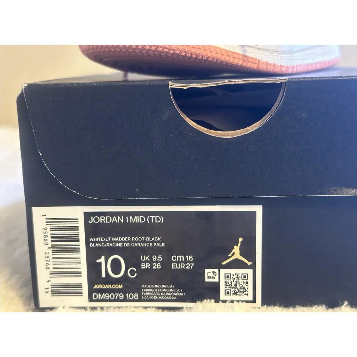 Nike shoes - Nike Air Jordan 1 Mid - LT Madder Root/Black-White (UPC: 195869237664) 8