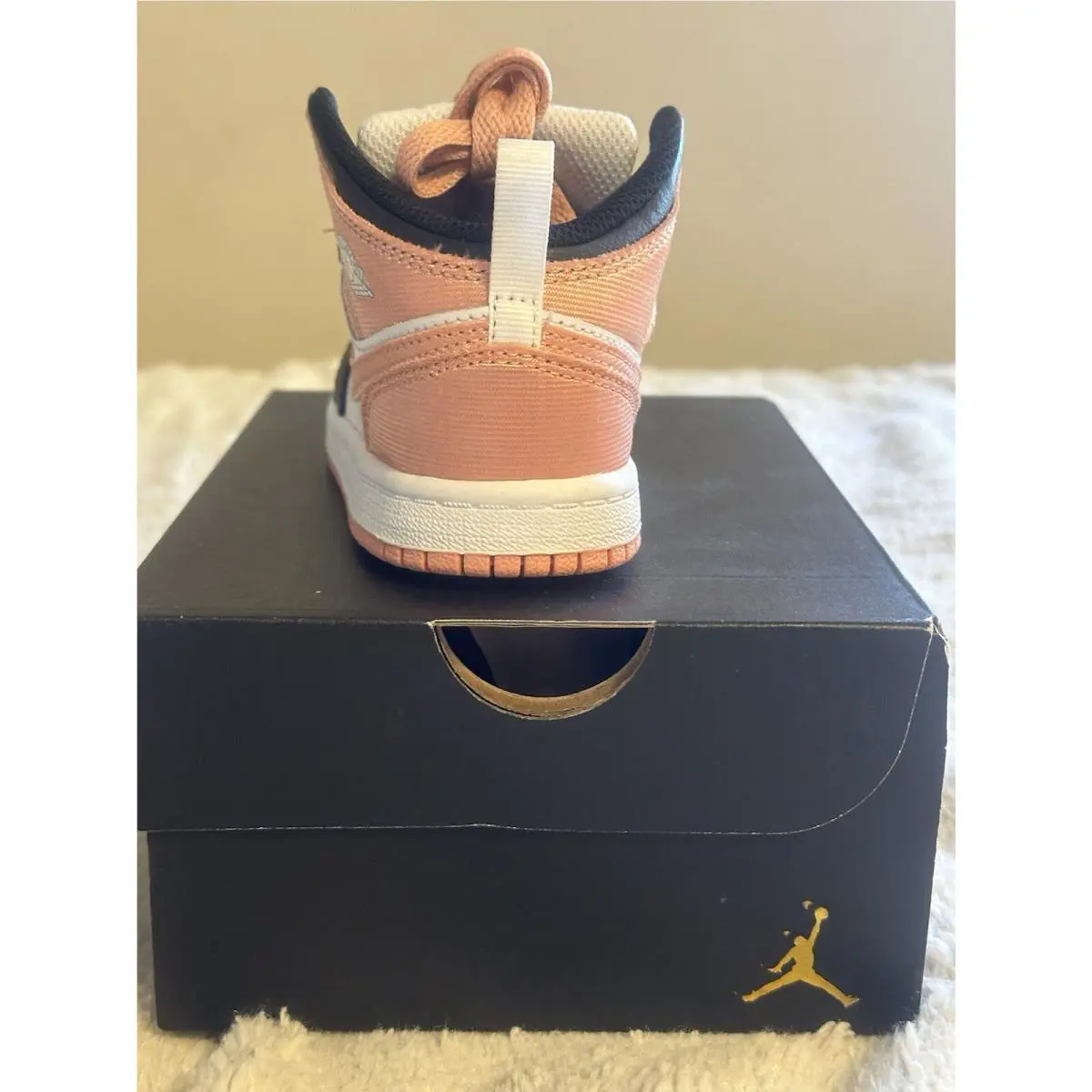 Nike shoes - Nike Air Jordan 1 Mid - LT Madder Root/Black-White (UPC: 195869237664) 3