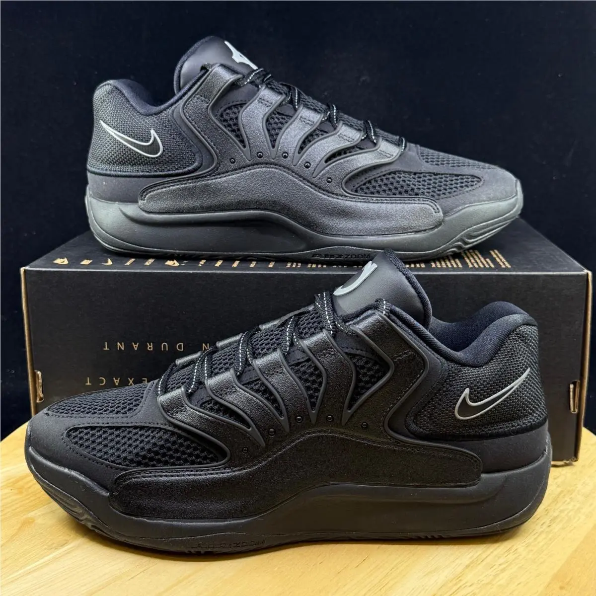 Nike KD18 Kevin Durant Size 9M Basketball Shoes Triple Black IM0634-001