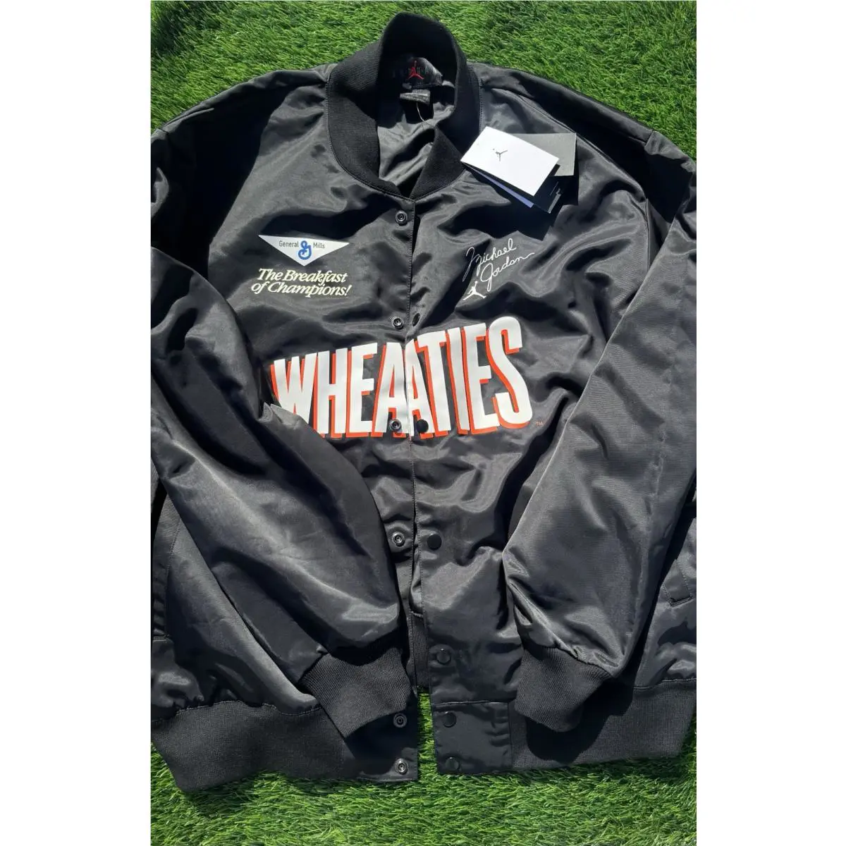 Nike Jordan Men’s Flight Mvp Wheaties Jacket Black Rare Mens Xxl