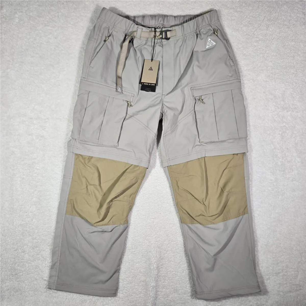 Nike Acg Smith Summit Cargo Pants 2 In 1 Grey Beige Mens Large FN0428-009 L