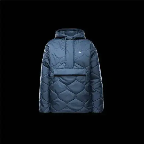 Nike Essential Womens Size XS Repel Padded Quilted Anorak Jacket Blue