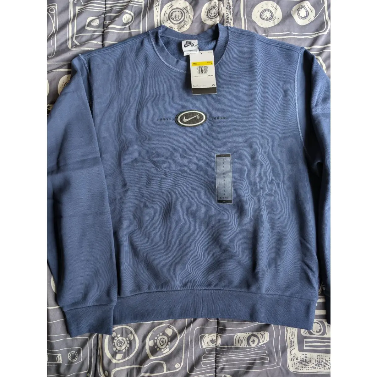 Nike SB Eric Koston Crewneck Blue HV0247-410 Mens Size Small