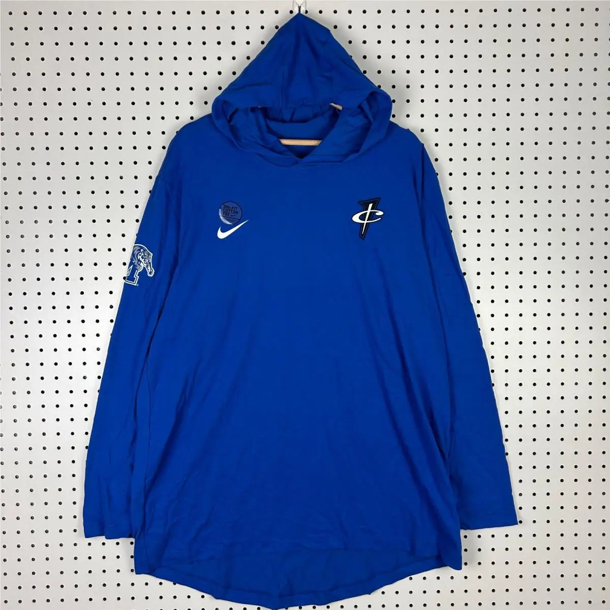 Nike 1 Cent Memphis Tigers Hoodie XL Blue Basketball Team Issued Penny LW