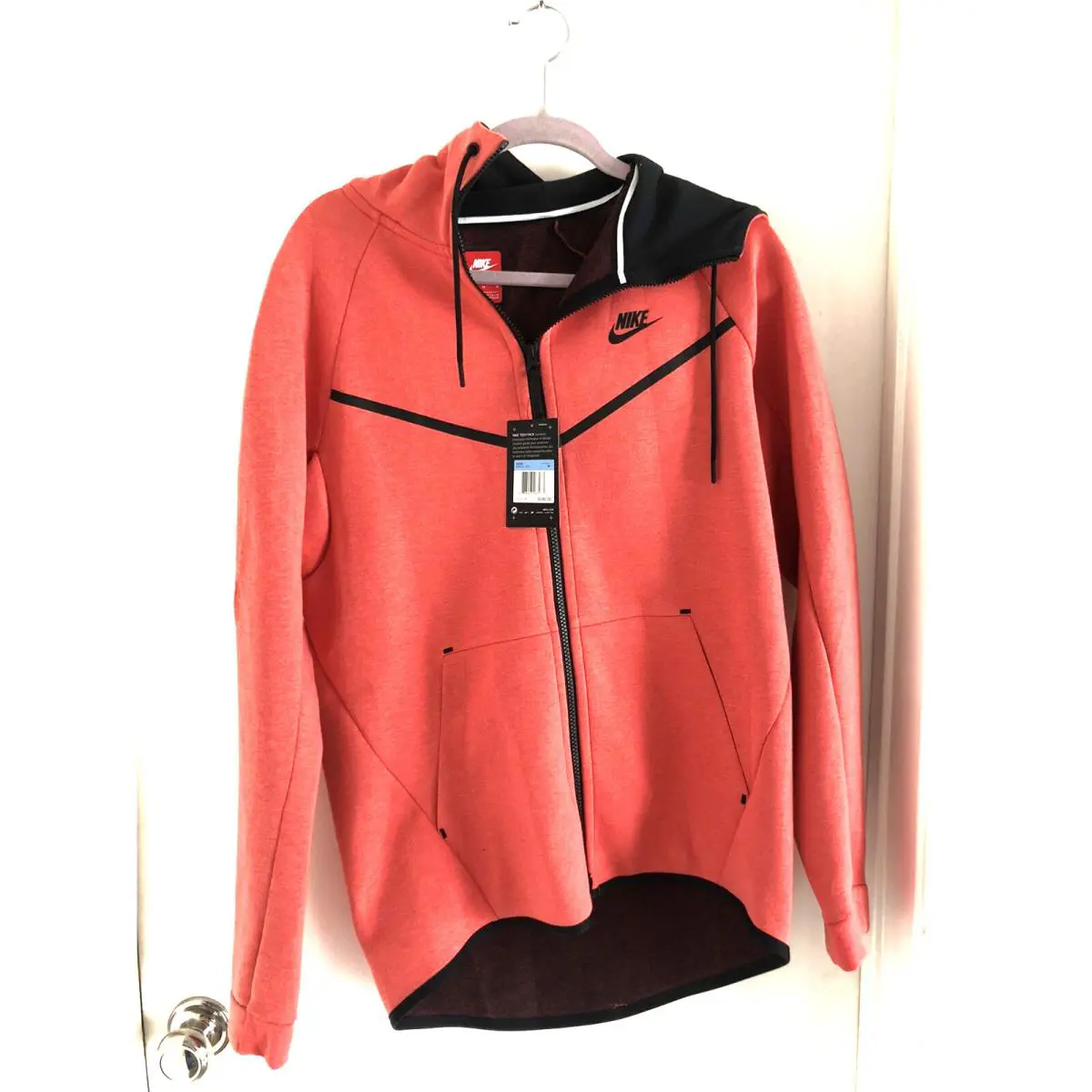 Nike Orange Zip Up Activewear Hoodie Men’s Size Medium