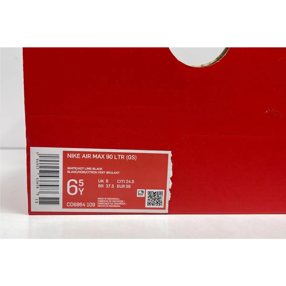 Nike shoes - Nike Air Max 90 - Air Max - White/HOT LIME BLACK (UPC: 194957436583) 9