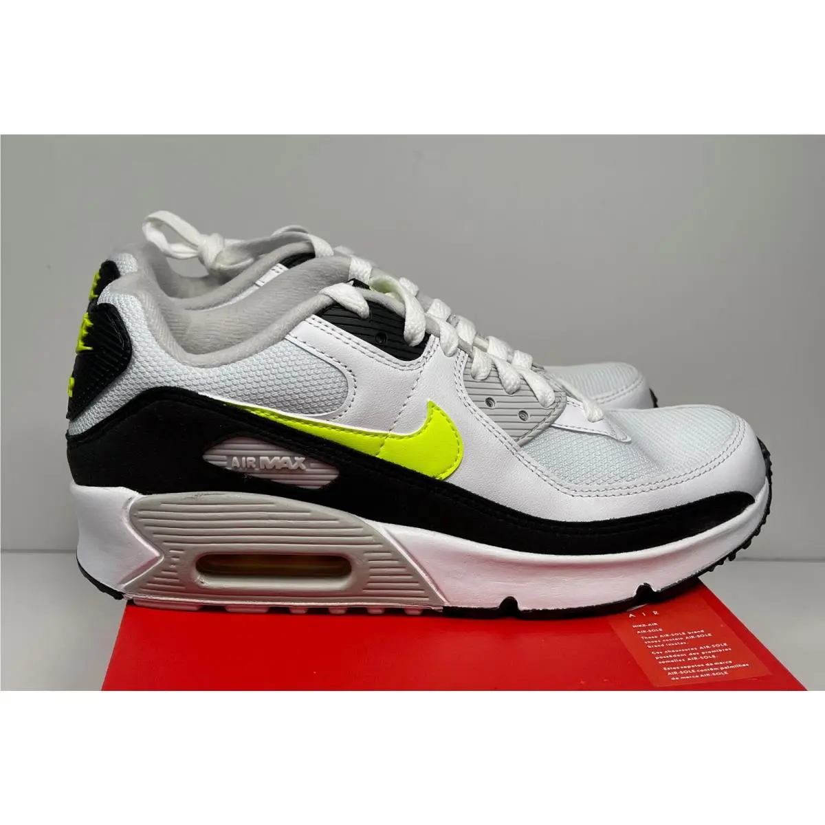 Nike shoes - Nike Air Max 90 - Air Max - White/HOT LIME BLACK (UPC: 194957436583) 1