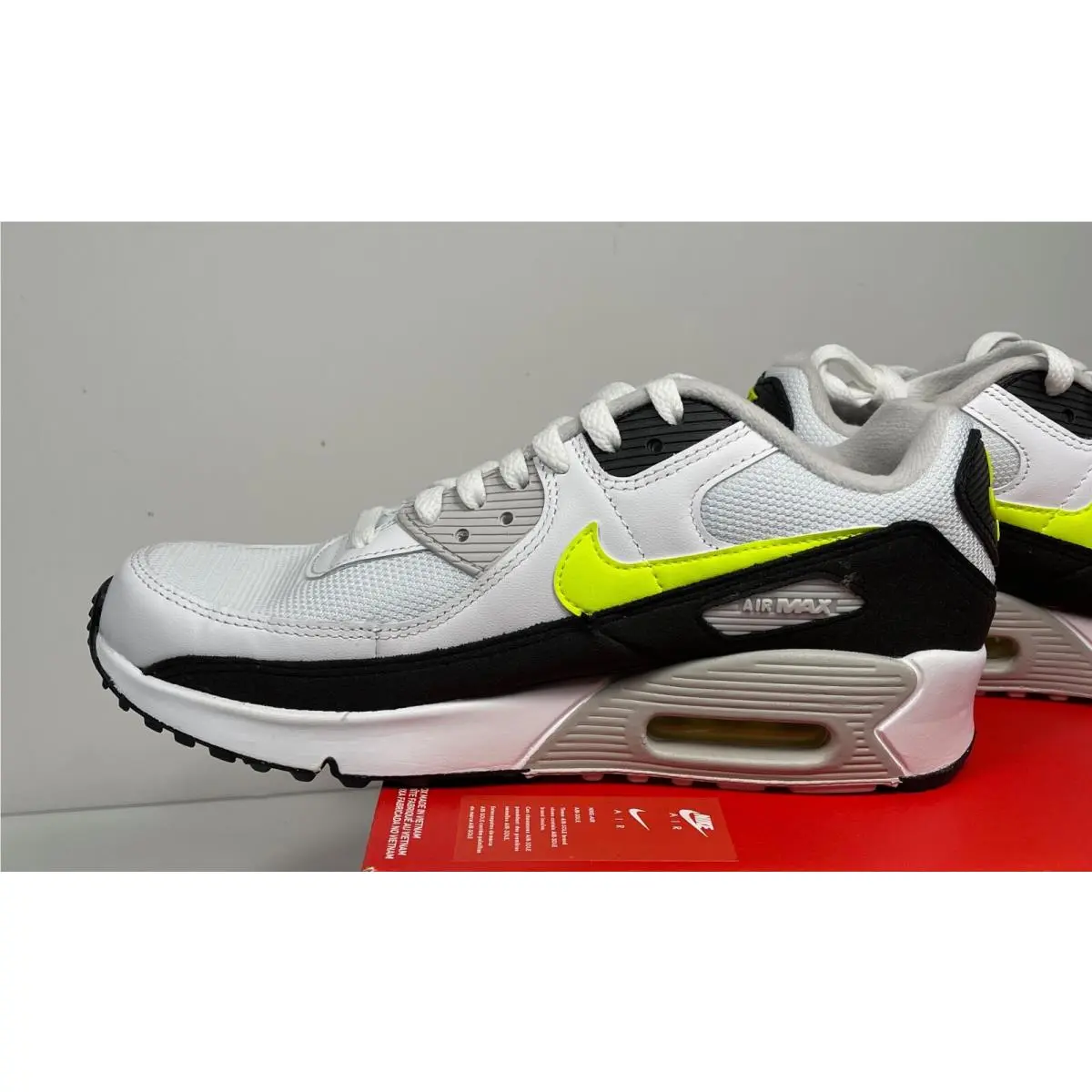 Nike shoes - Nike Air Max 90 - Air Max - White/HOT LIME BLACK (UPC: 194957436583) 4