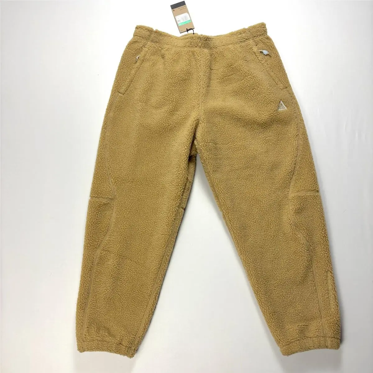 Nike Acg Mens Canwell Glacier Sherpa Fleece Pants Tan Brown Sz XL FV8827-297
