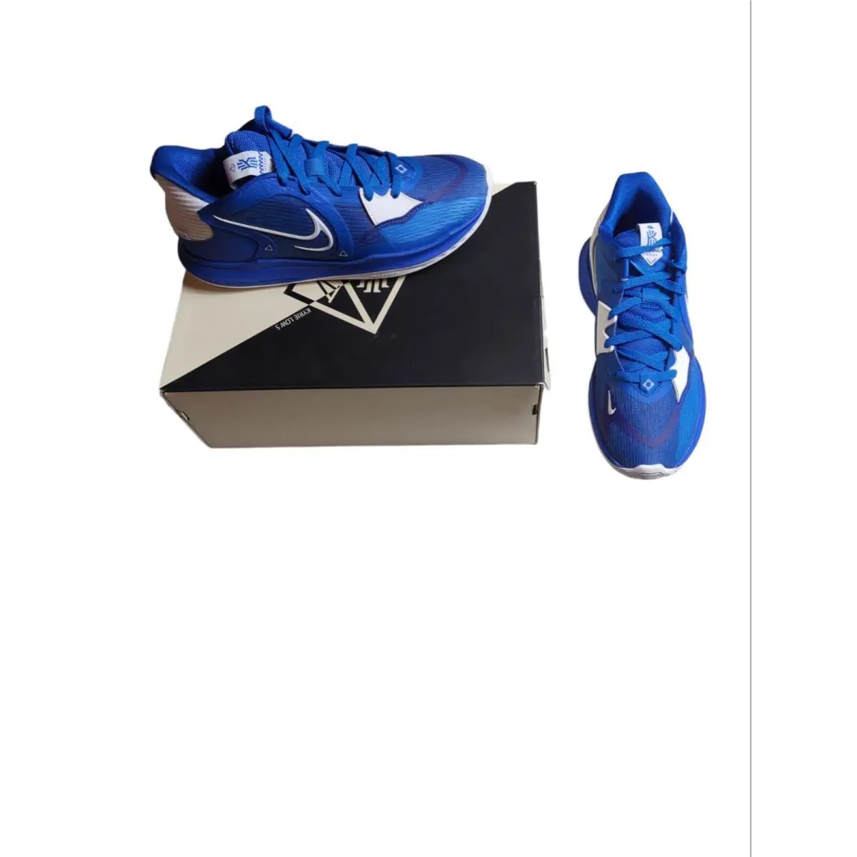 Mens Nike Kyrie Low 5 TB Basketball Shoes DO9617-401 Game Royal/white - White
